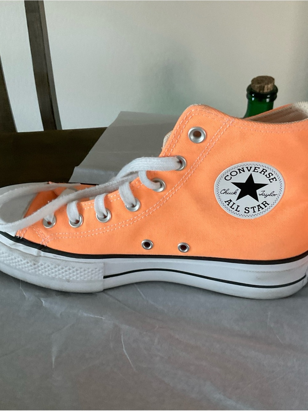 Converse Chuck Taylor All Star PLATFORM High Tops Orange Size women’s 8.5 EUC - Picture 5 of 10